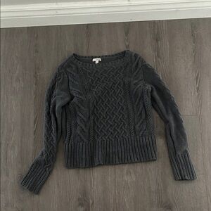 Women's Gap Gray Cable Knit Sweater